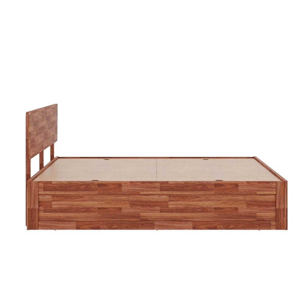 Werfo Ara King Teak Bed With Storage King, 78" x 72", With Storage, Teak Wood, Natural Teak| 1.98m x 1.83m