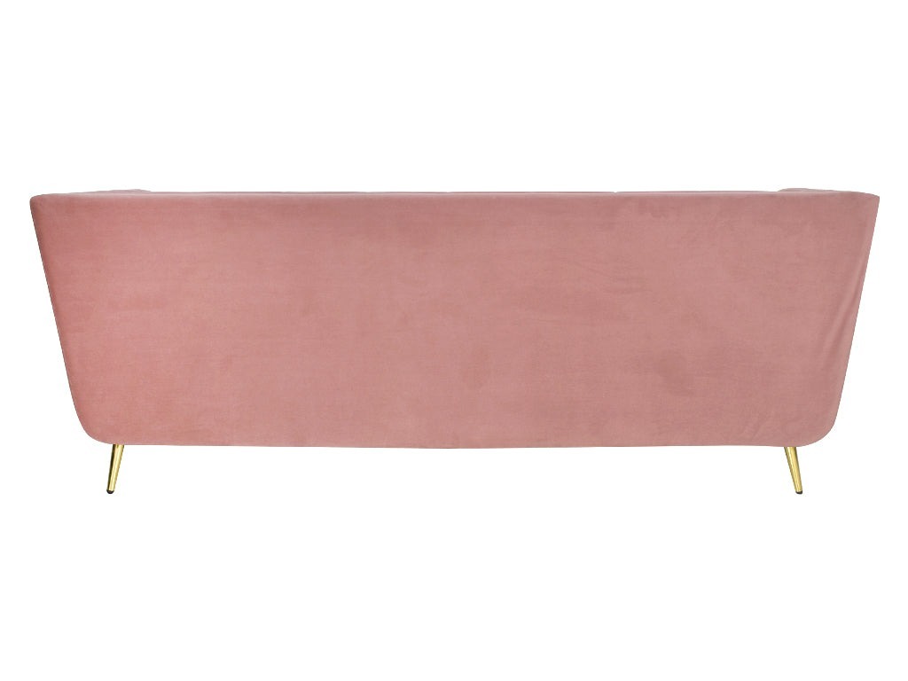 werfo Mofasa Sofa In Rose Gold Premium Velvet Fabric (3 seater) - 84(W) x 32(D) x 31(H) inches