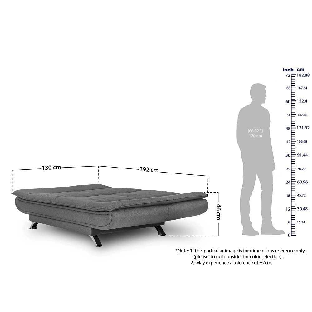 Werfo Amoeba Sofa cum Bed Three Seater, Malibu Green