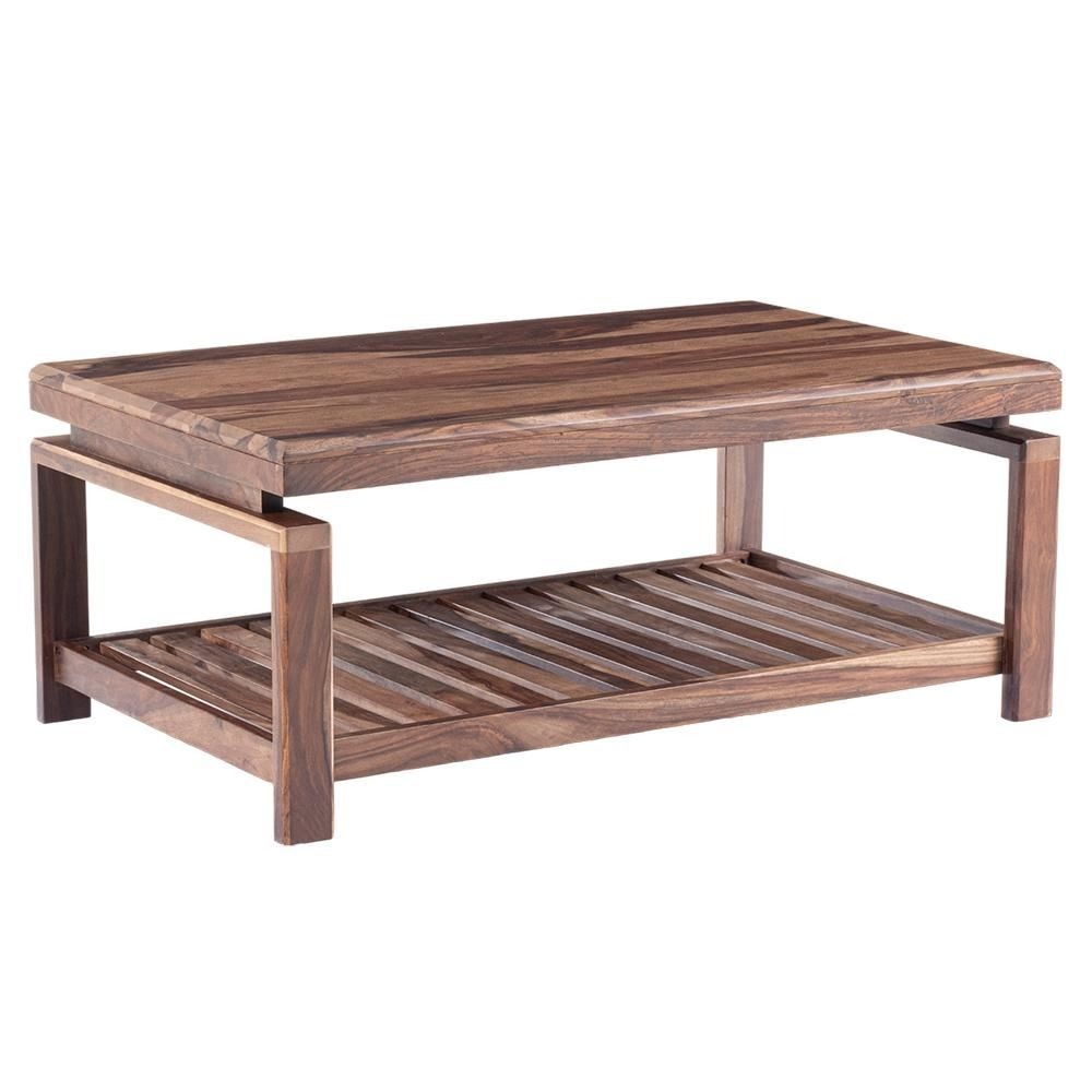 Werfo Costria Sheesham Wood Coffee Table - L 100 x Depth 60 x H 41 cm (39.3 x 23.62 x 16.14 inches)