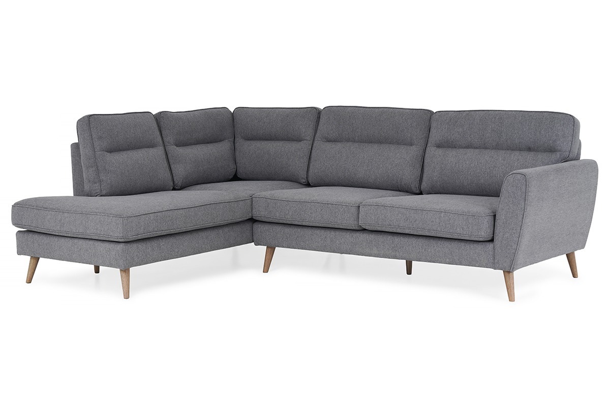 Werfo Milner Grey Fabric LHS Corner Sofa - 200 × 270 × 100 cm