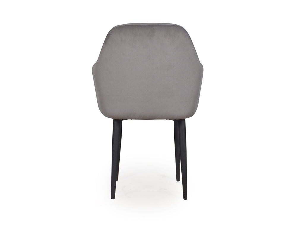 Werfo Harley Slipper Chair In Grey Fabric - 22.5(W) X 19(D) X 34(H) inches; Seating Height: 19 inches;