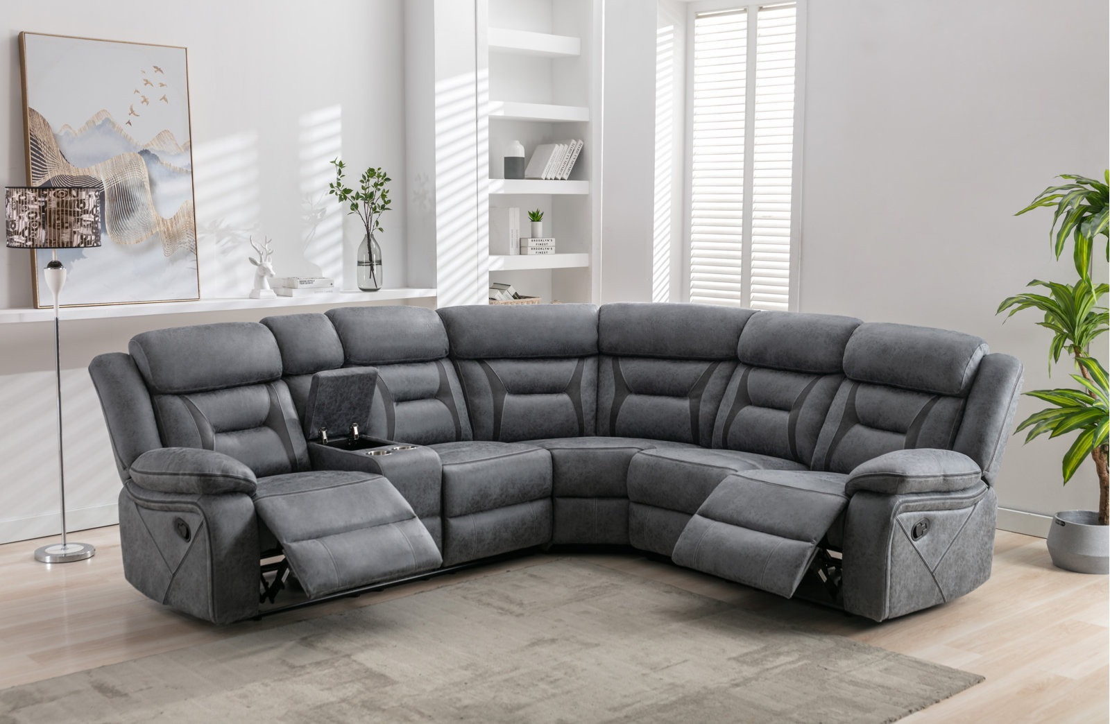 Werfo Ilitia 3 - Piece Upholstered Reclining Corner Sofa