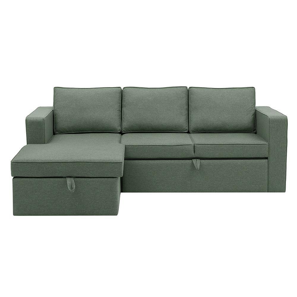 Werfo Napper Convertible (2 Seater + Left Aligned Chaise) Set (2 Seater + Left Aligned Chaise), Omega Green