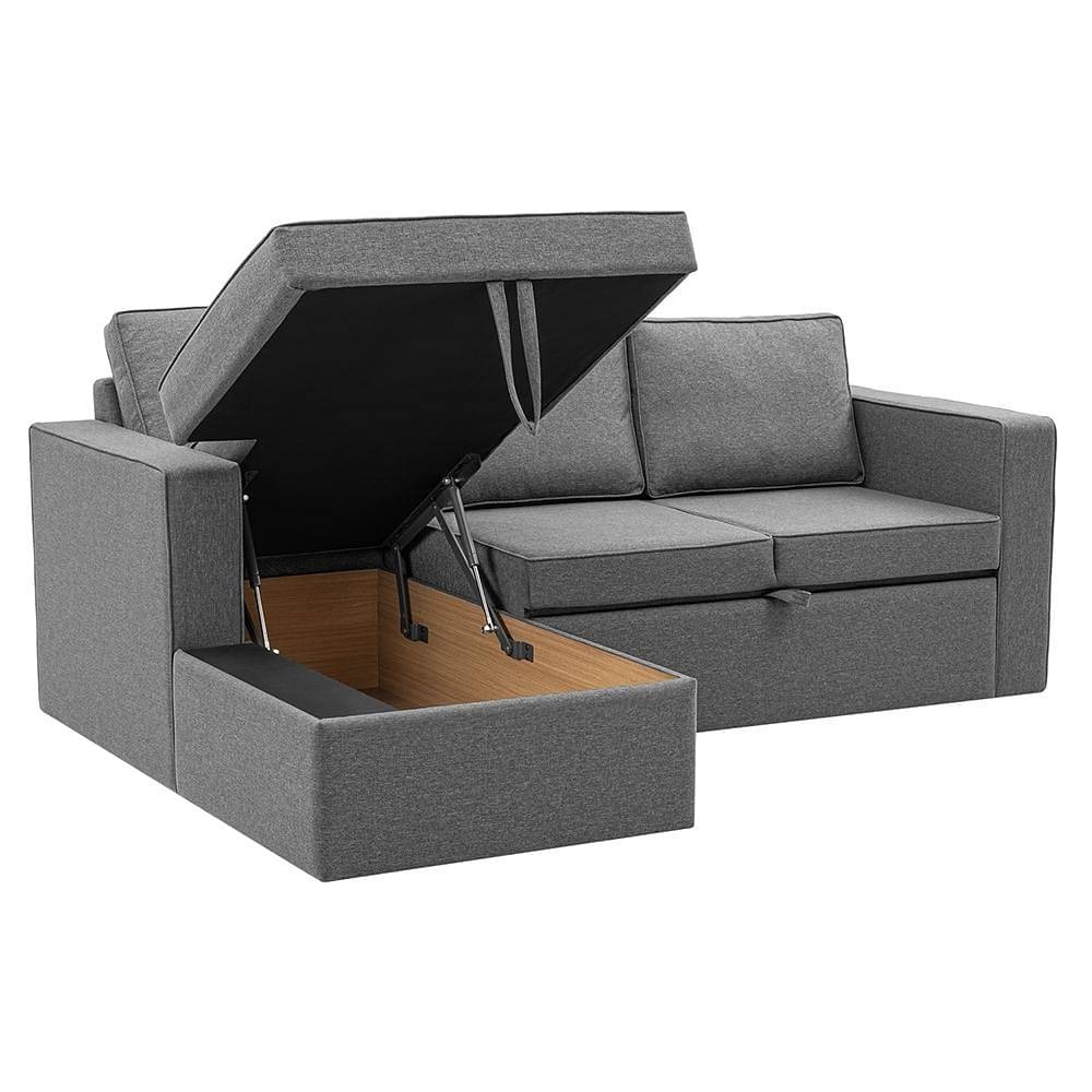 Werfp Napper Convertible (2 Seater + Left Aligned Chaise) Set (2 Seater + Left Aligned Chaise), Omega Grey