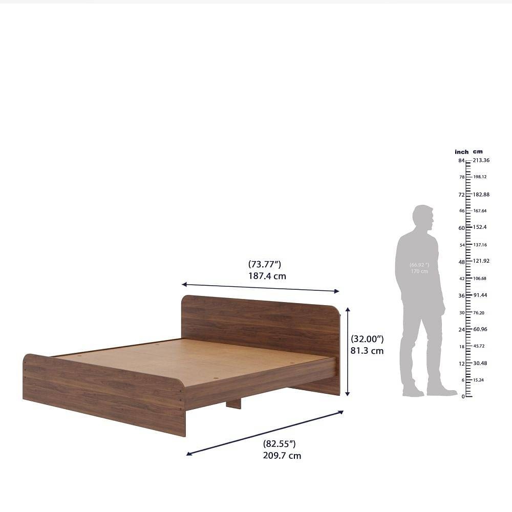 werfo Astra King Engineered Wood Bed Without Storage King, 78" x 72", Non Storage| 1.98m x 1.83m