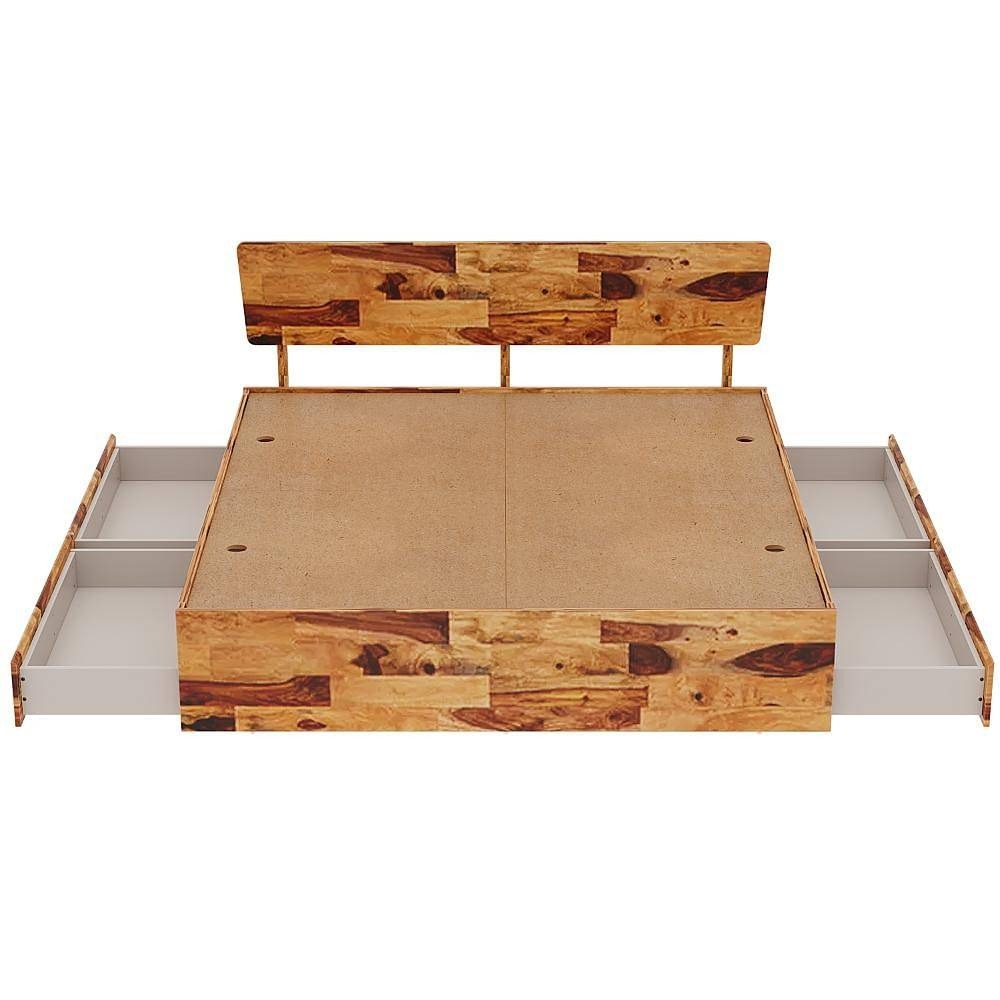 Werfo Andromeda King Side Storage Bed  - L 2.06 m x W 1.89 m x H 92.5 cm (81.10 x 74.4 x 36.4 inches)