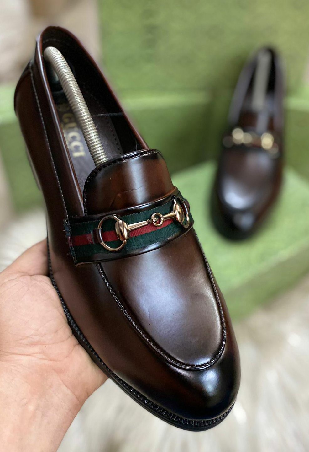 GUCCI Buckle Mocassins - Morocco Brown, Uk.7  Uk.10