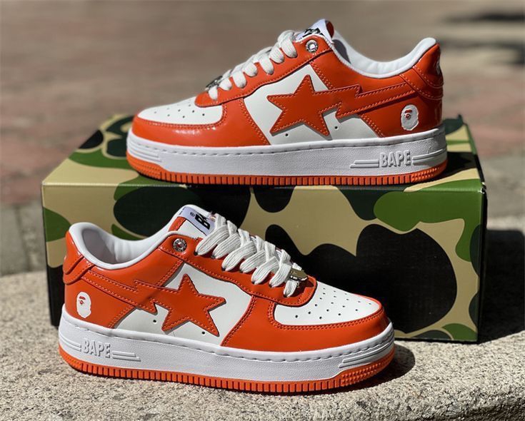 A Bhathing Ape Bape Sta M2 Orange - Blaze Orange, 42