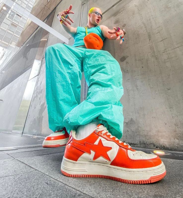 A Bhathing Ape Bape Sta M2 Orange - Blaze Orange, 42