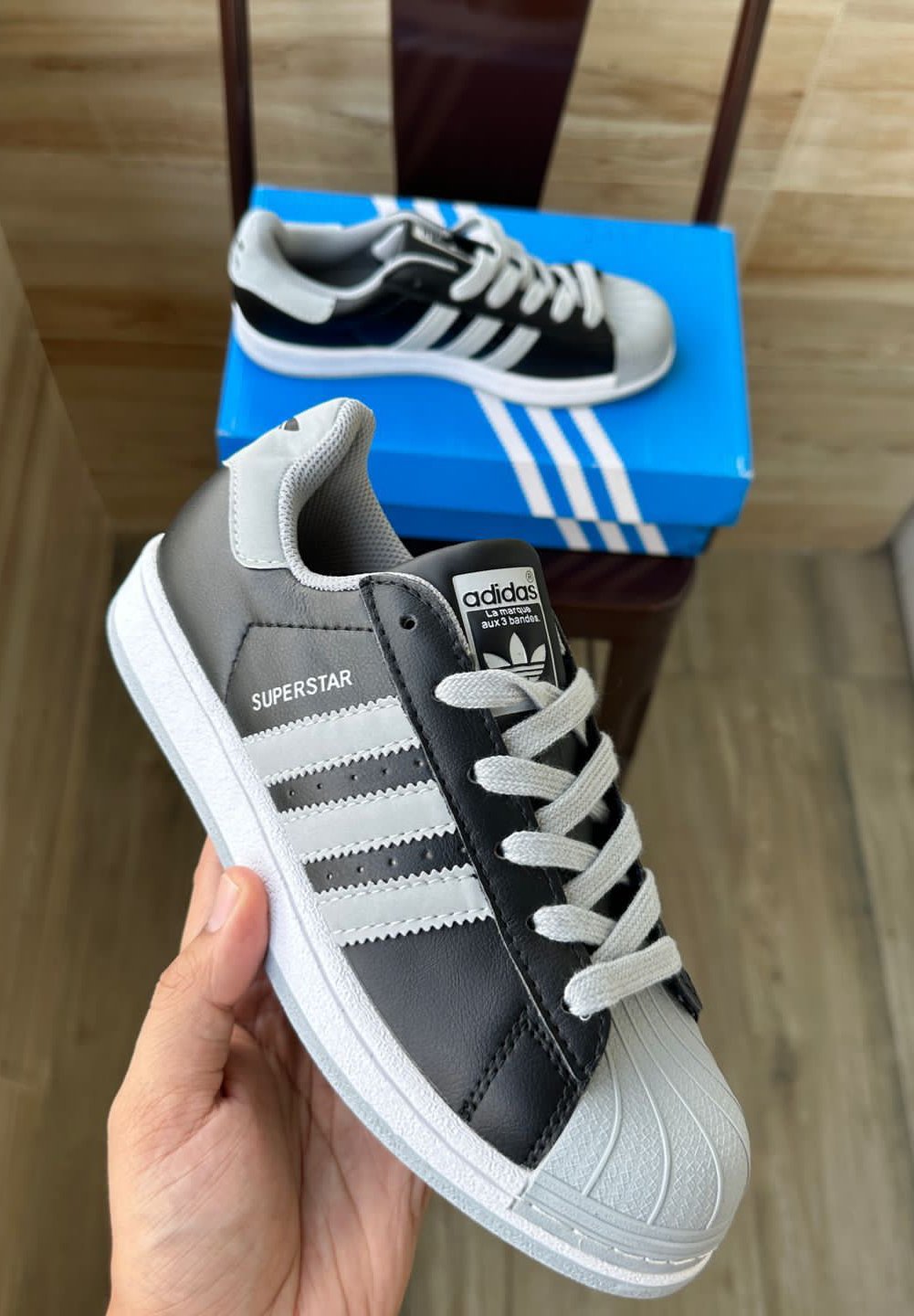 Adidas Superstar Shadow Grey - Black, 36