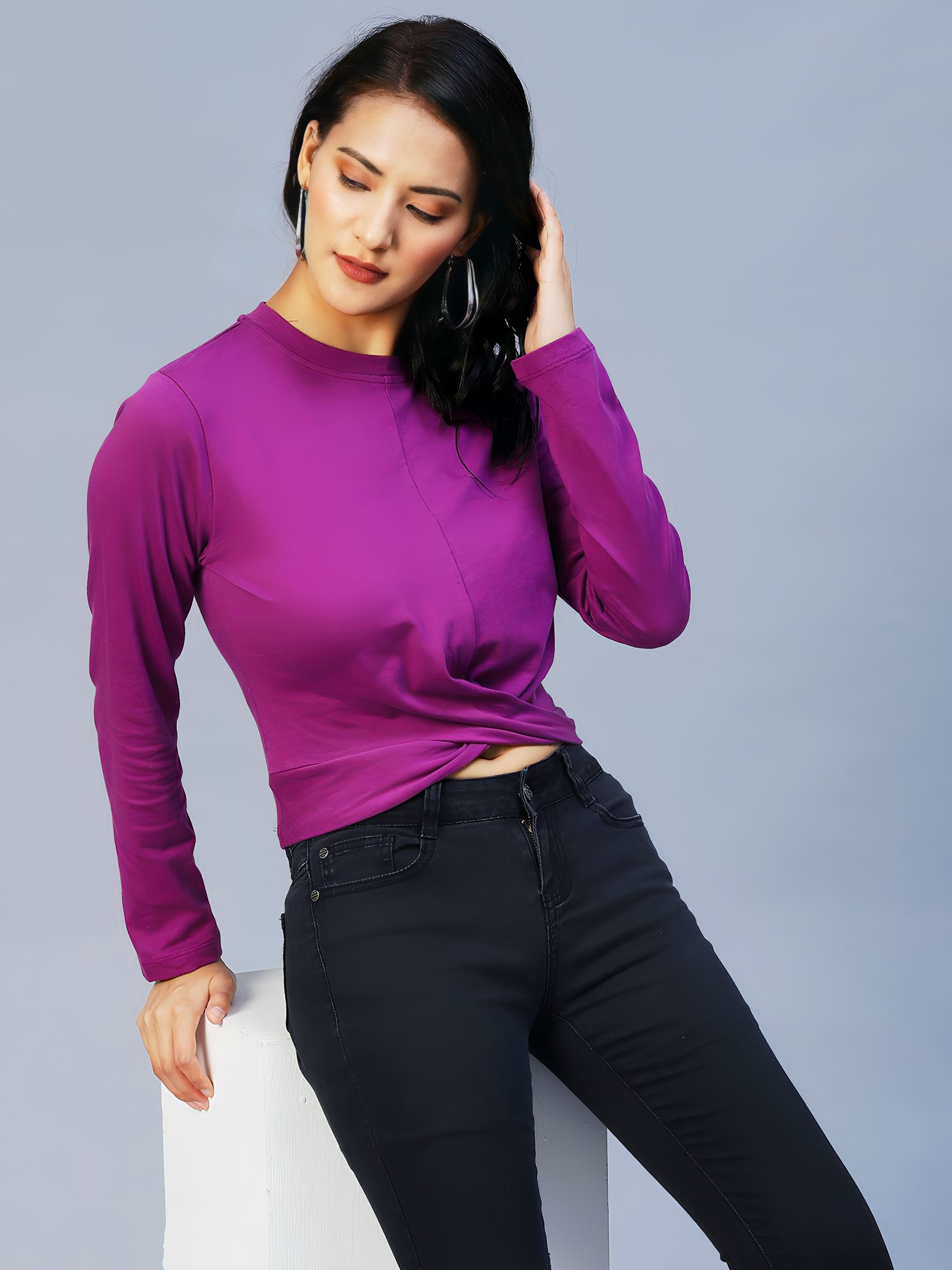 Cotton Top - Purple, M, Free