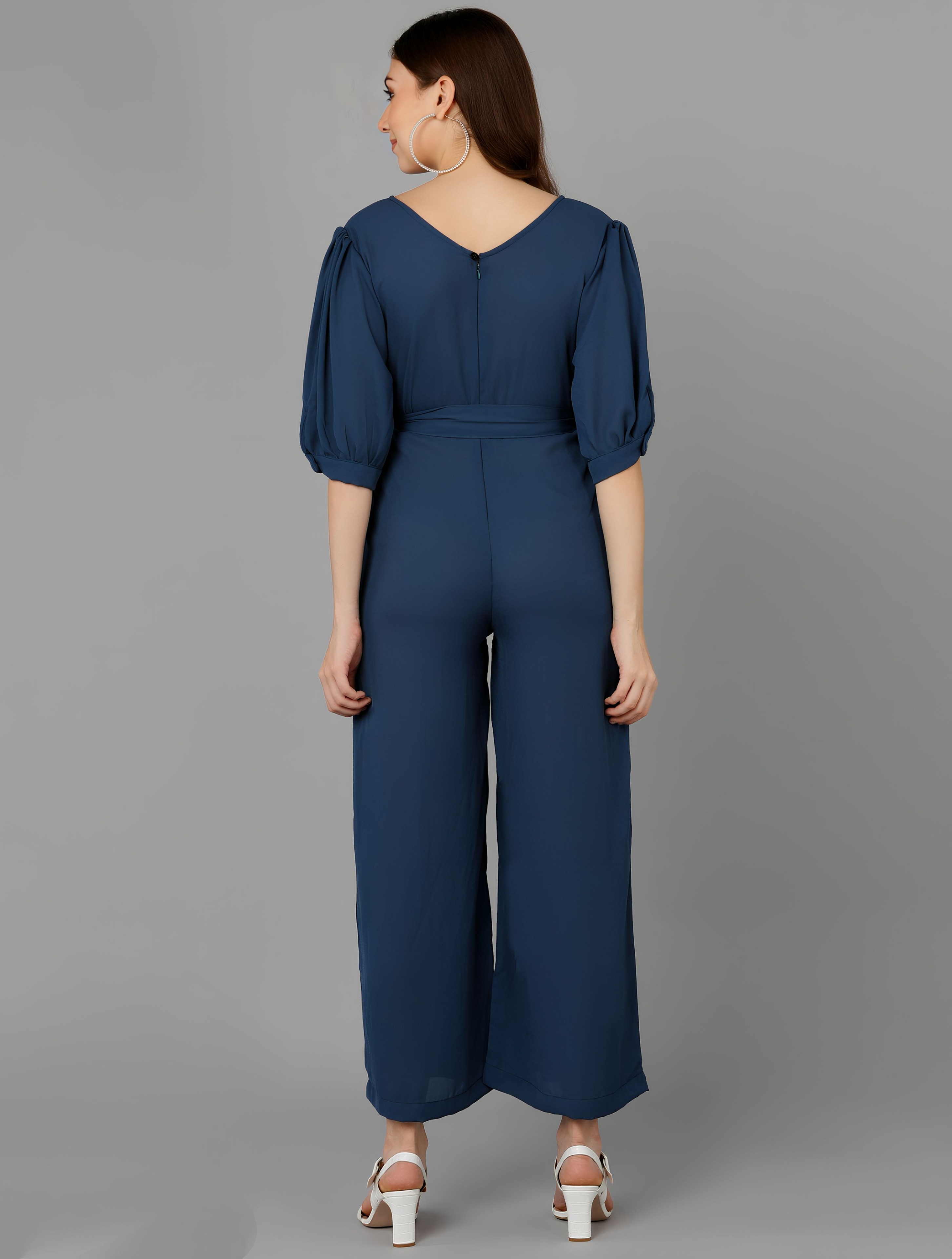 Solid jumpsuit - Wedgewood, XS, Free