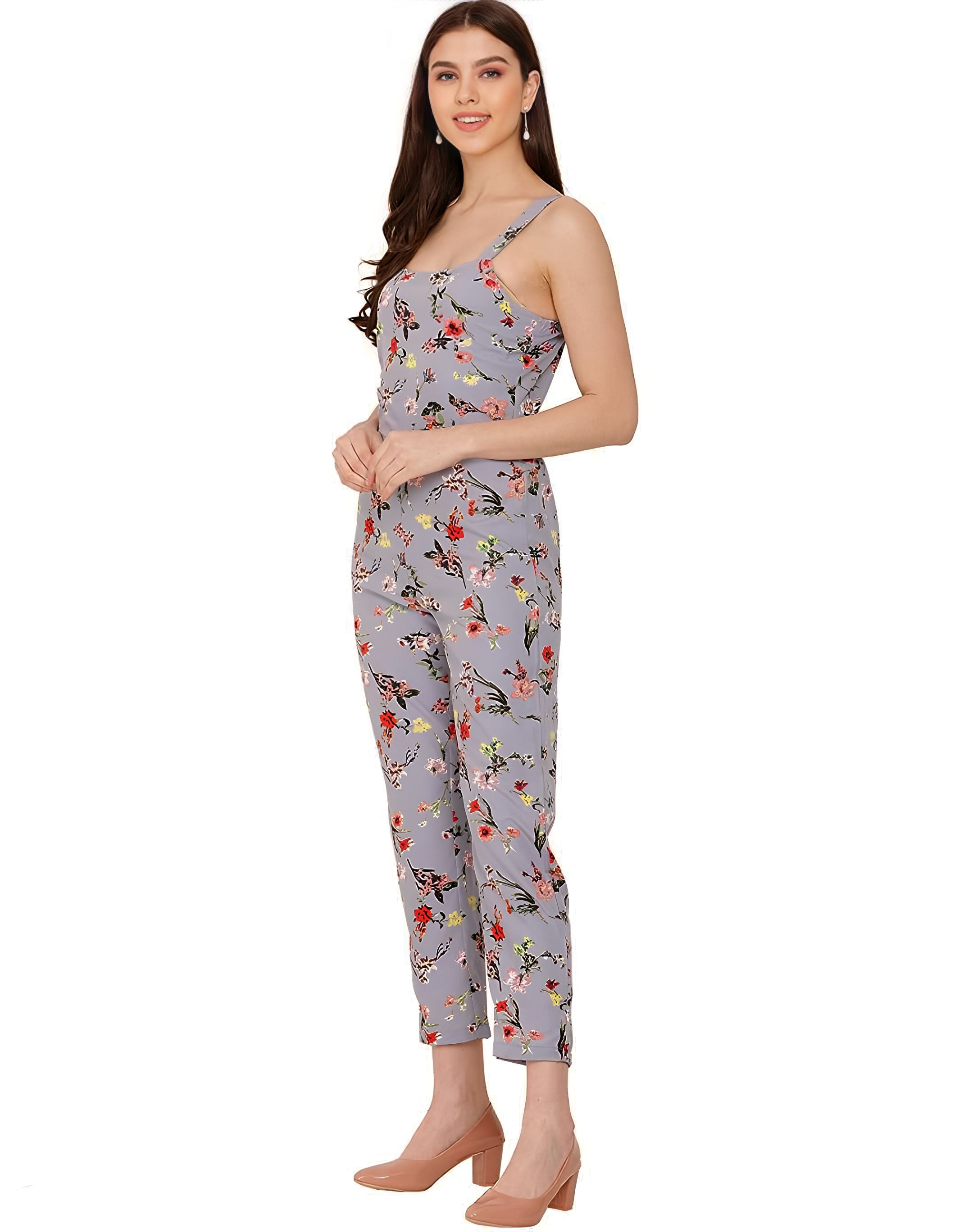 Crepe Jumpsuit - Multicolor, M, Free