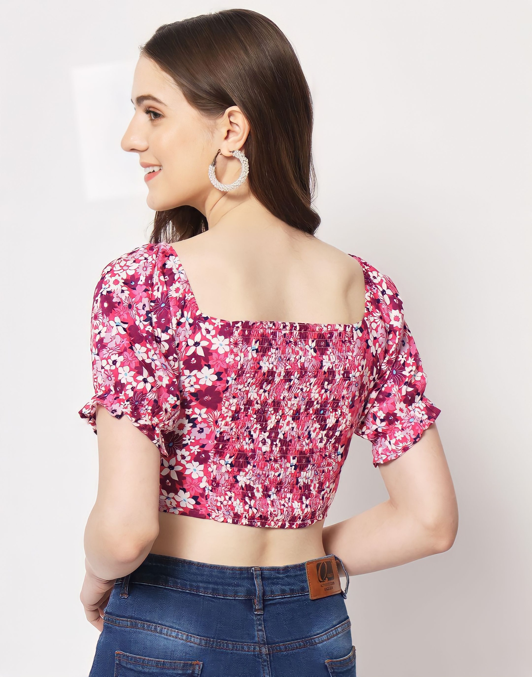 Trend arrest Floral Printed Top - Multicolor, XL, Free