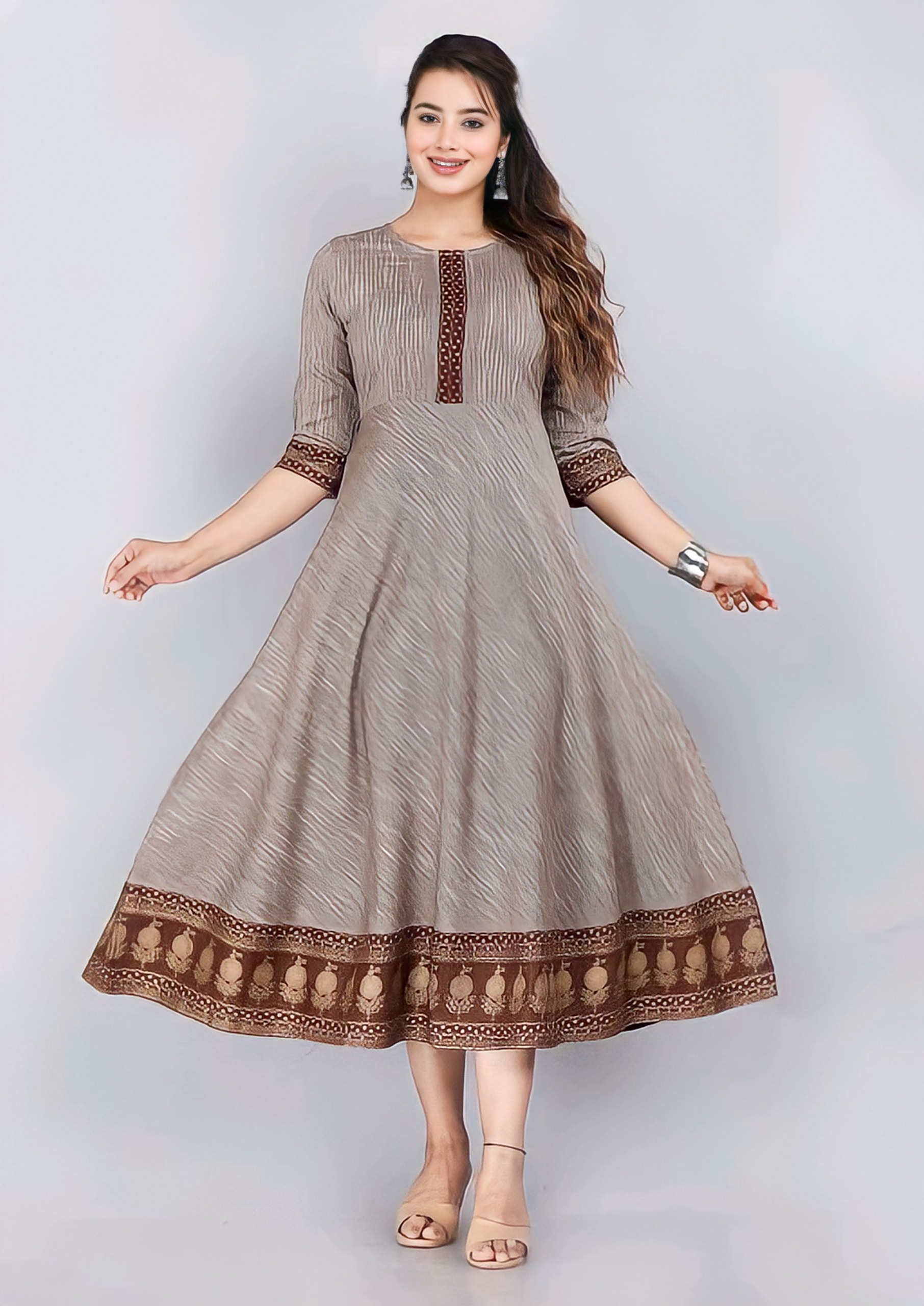 Anarkali Kurti - Multicolor, XL, Free