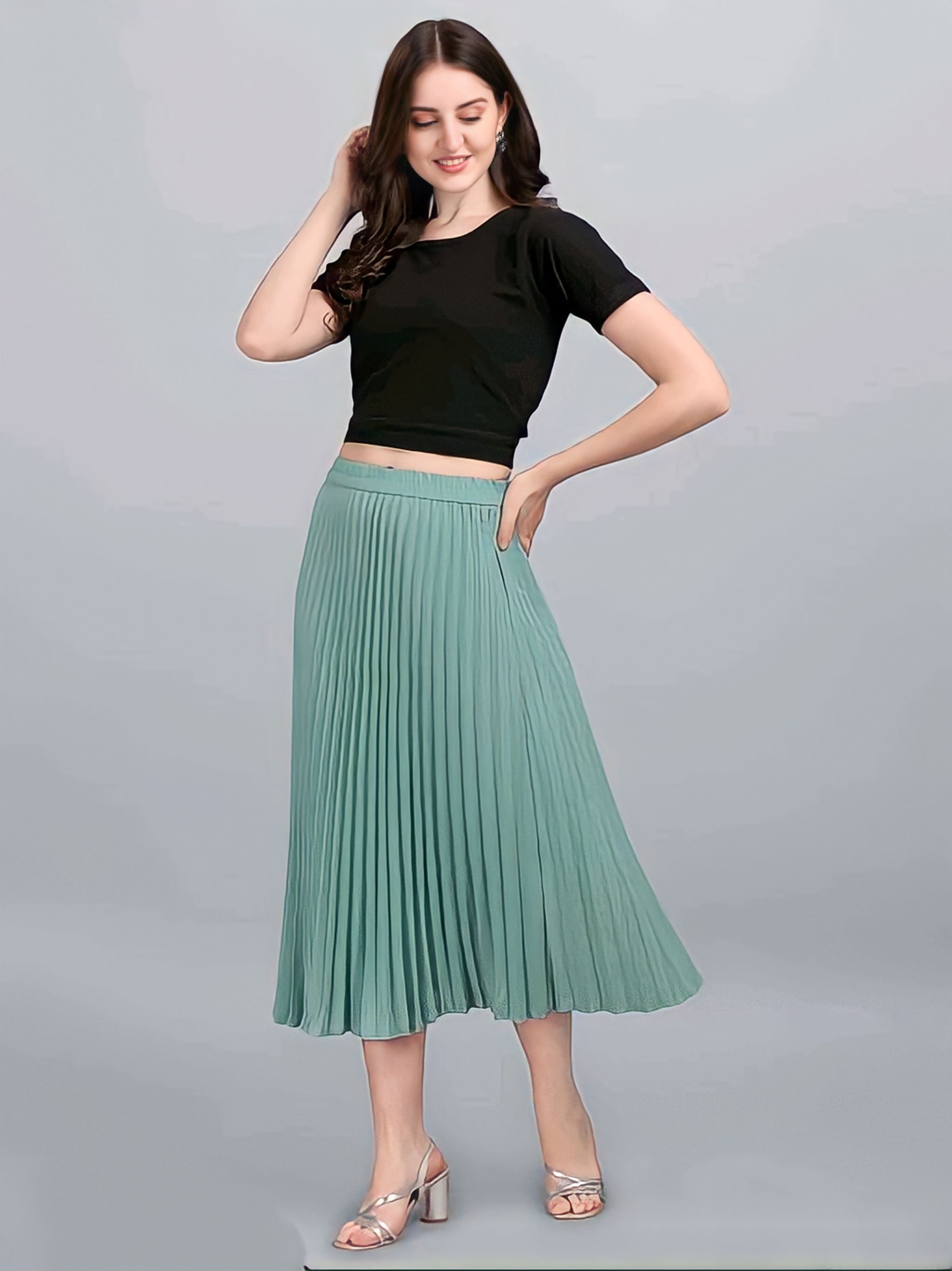 Stretchy Trendy Skirt - Sea Nymph, Free Size, Free