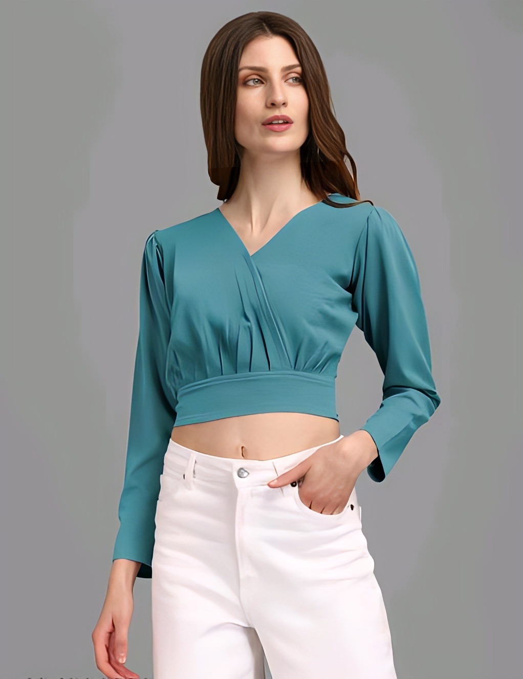 Solid Crop Top - Breaker Bay, S, Free