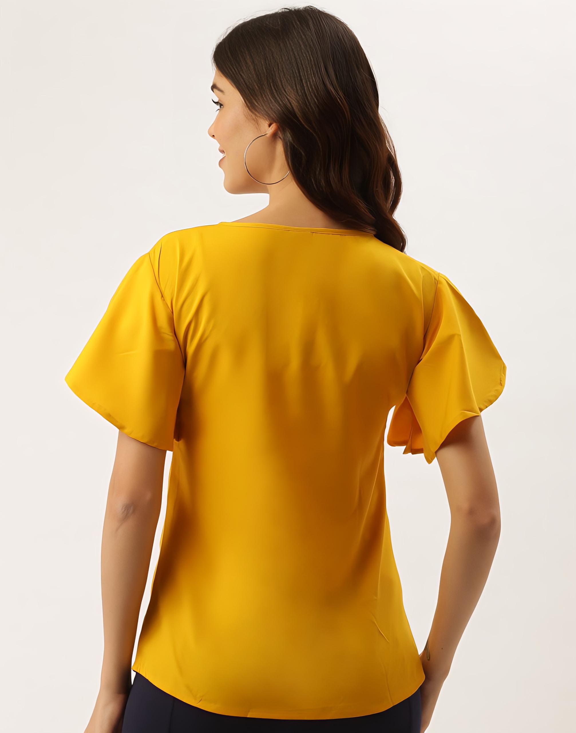 Casual Crop Top - Mustard, XS, Free