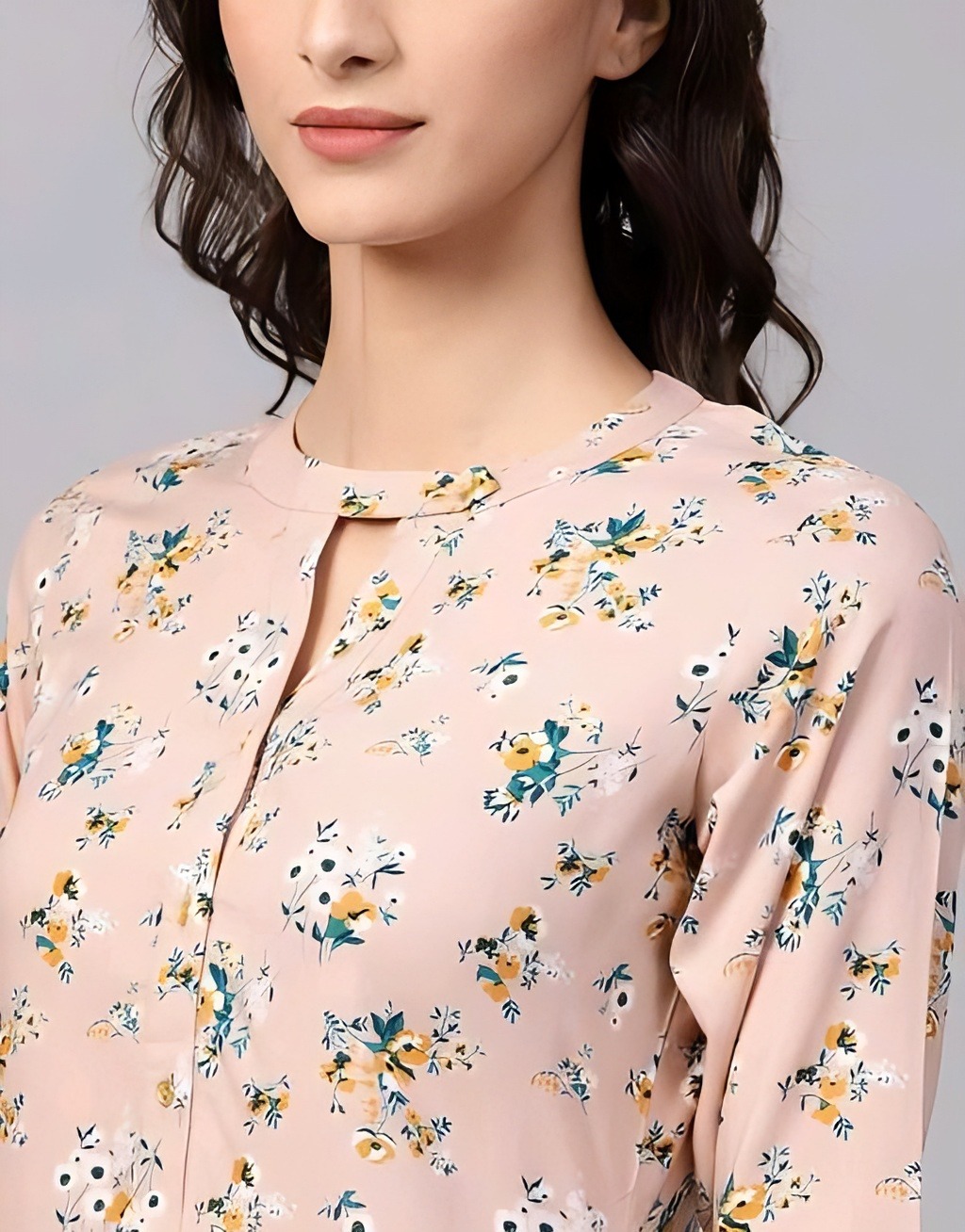 Simple Kurta & Palazzo Set - Champagne, XXL, Free