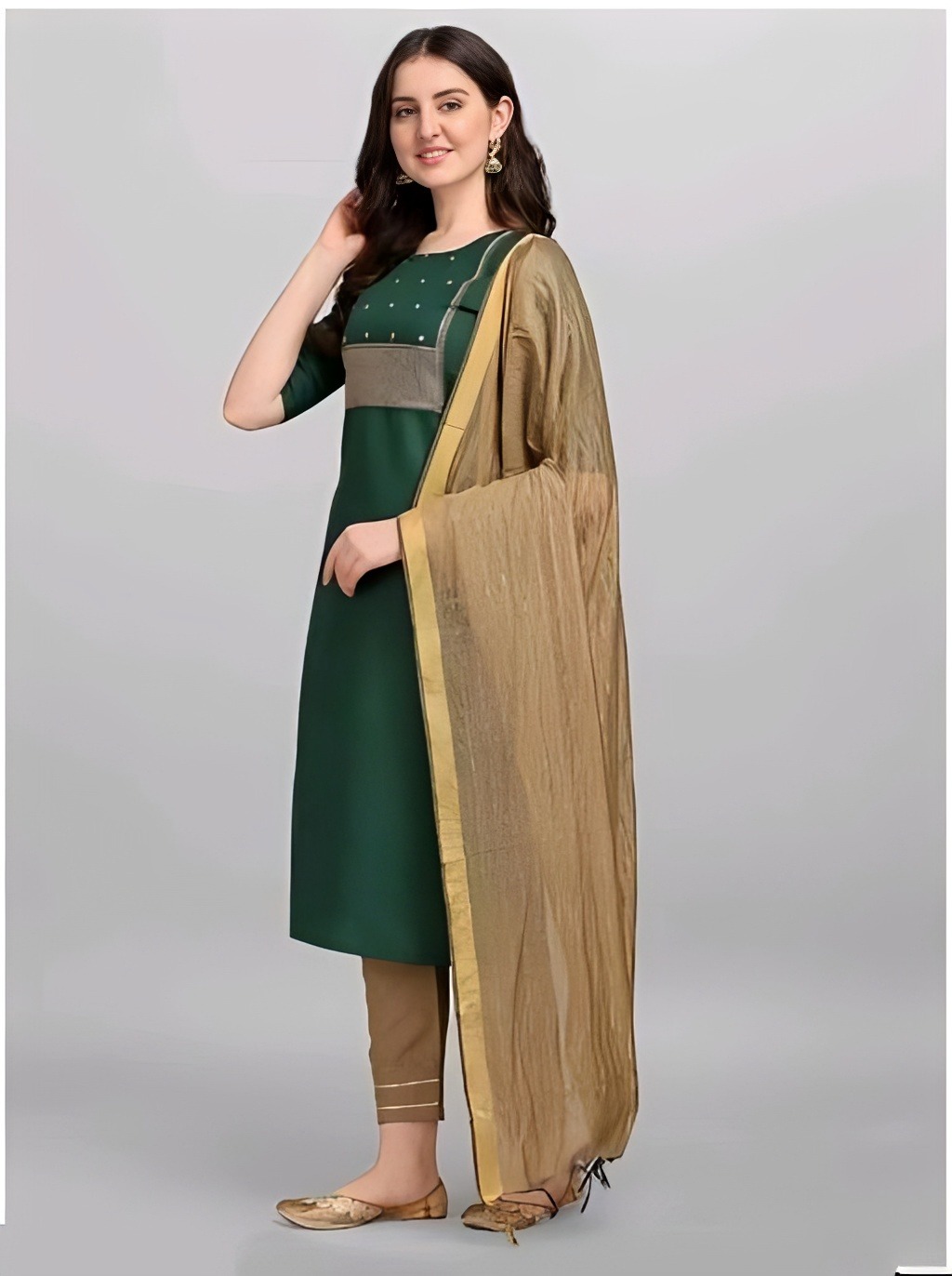 Kurta and Pant With Dupatta Set - Stromboli, XS, Free