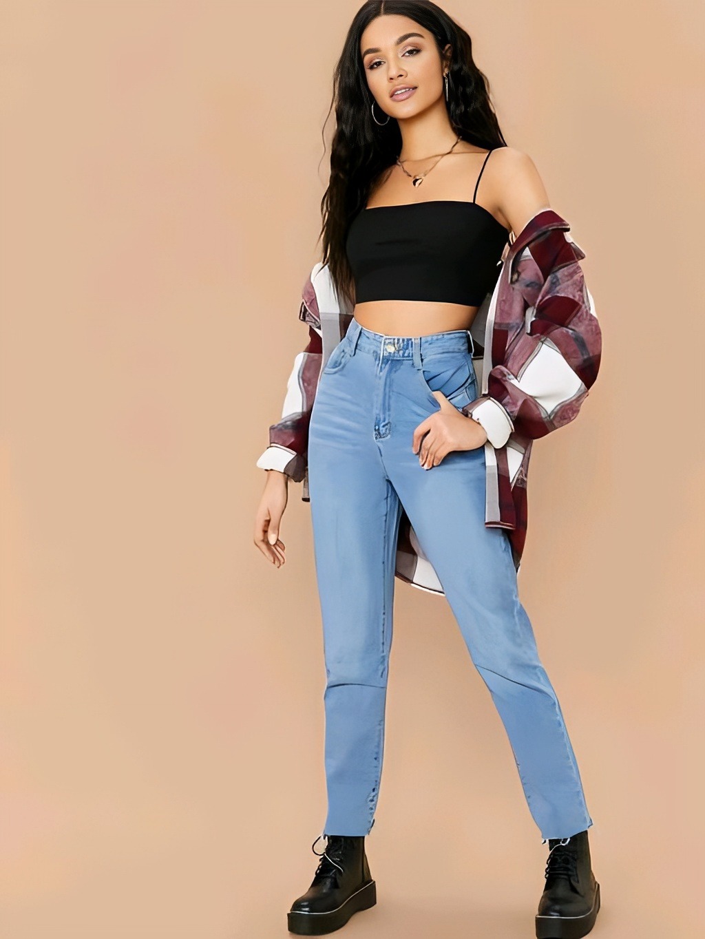 Crop Top - Black, L, Free