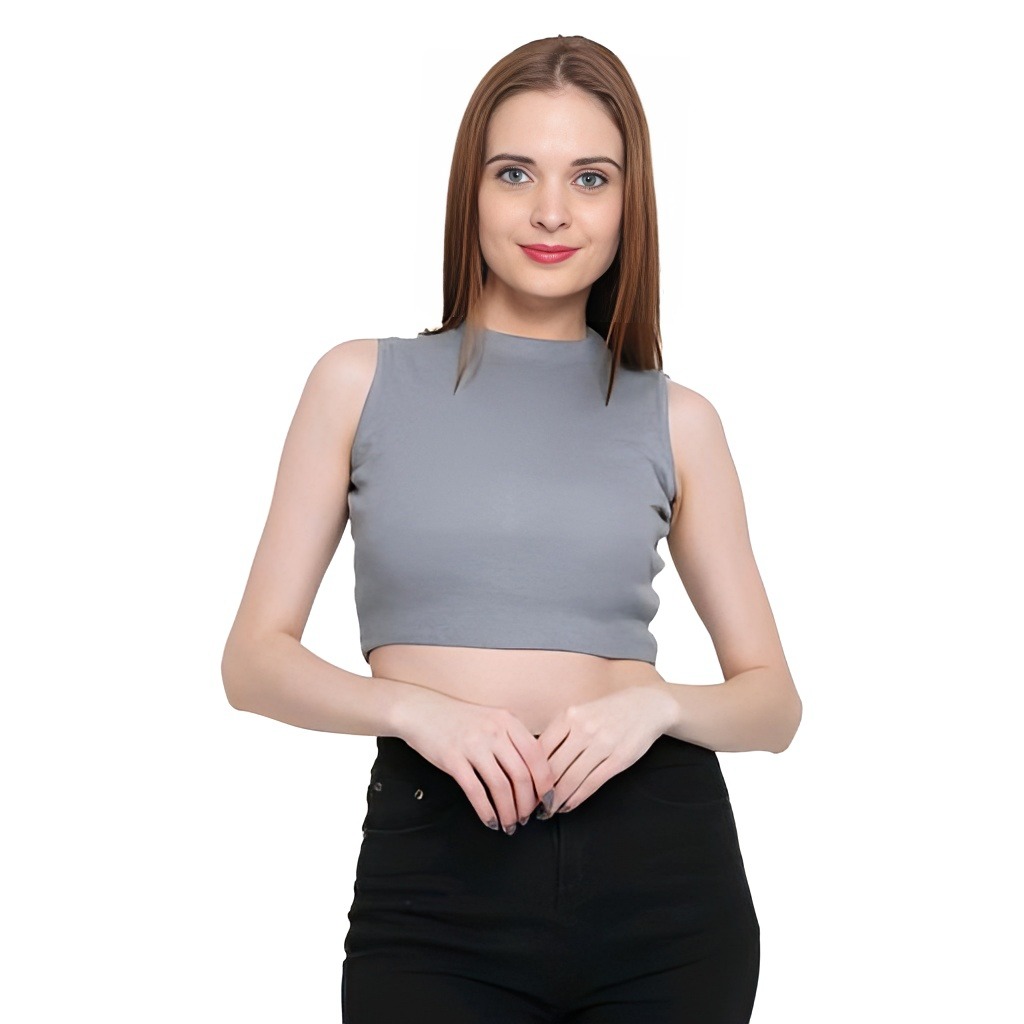 Half Turtle Neck Top - Santas Gray, XL, Free