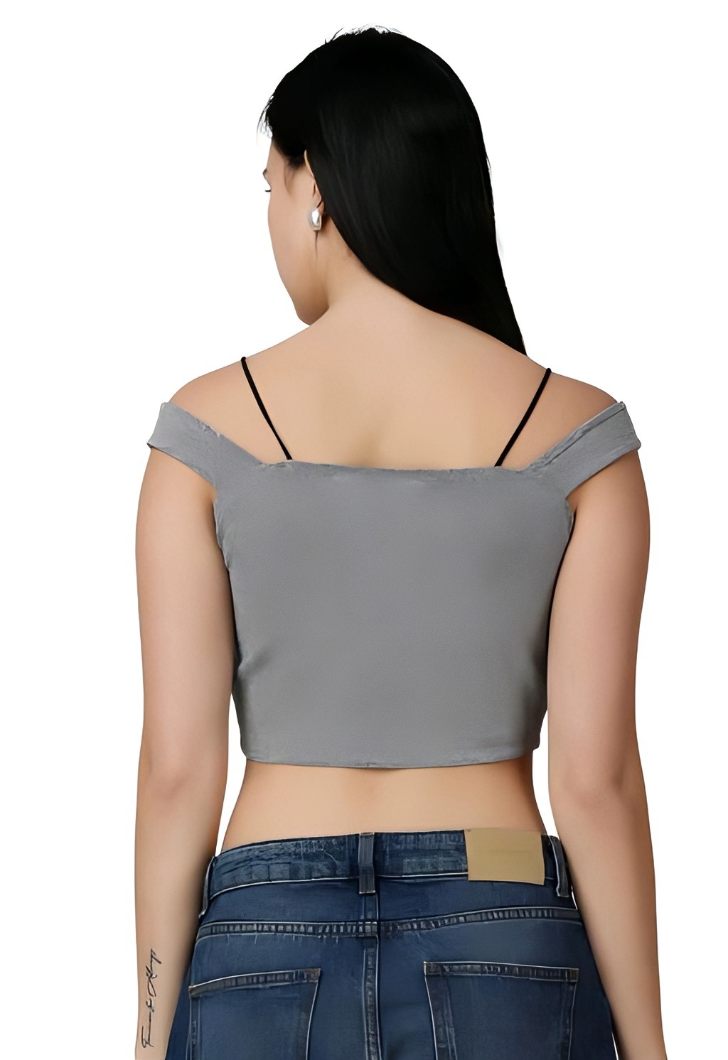 Half Turtle Neck Top - Santas Gray, S, Free