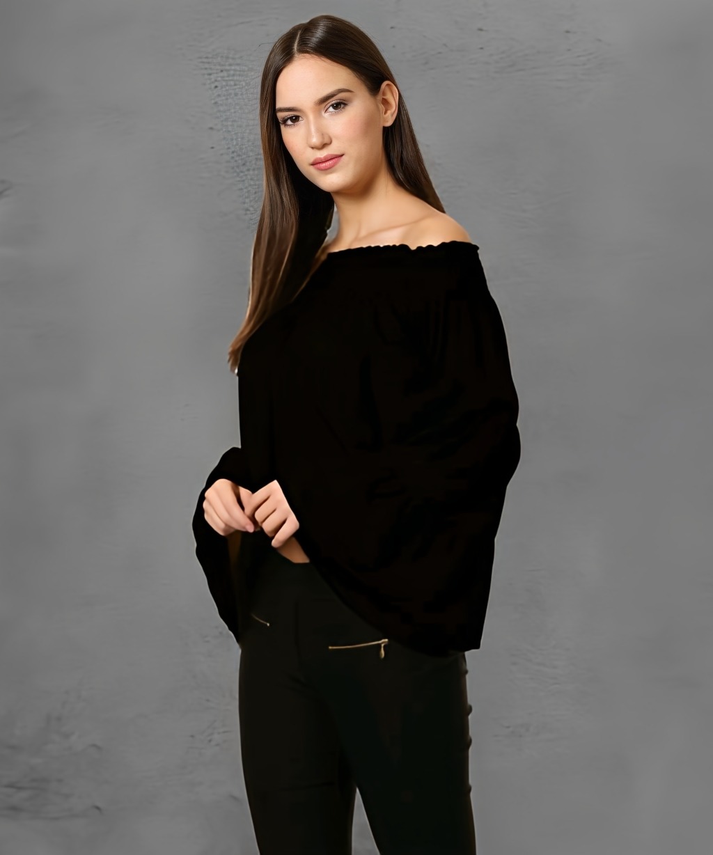 Off Shoulder Top - Black, M, Free