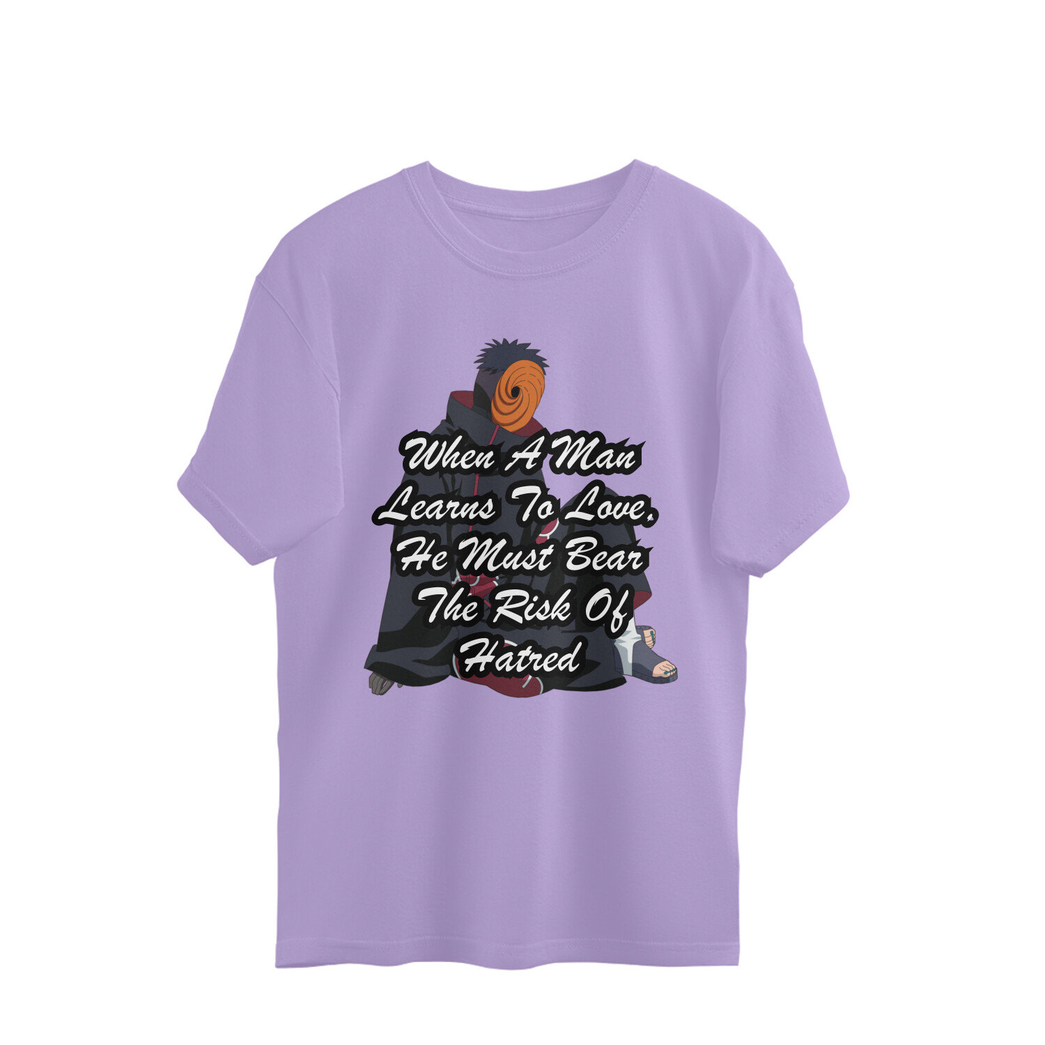 Naruto Quote Men's Oversized T-shirt - Lavender, XXL, Free