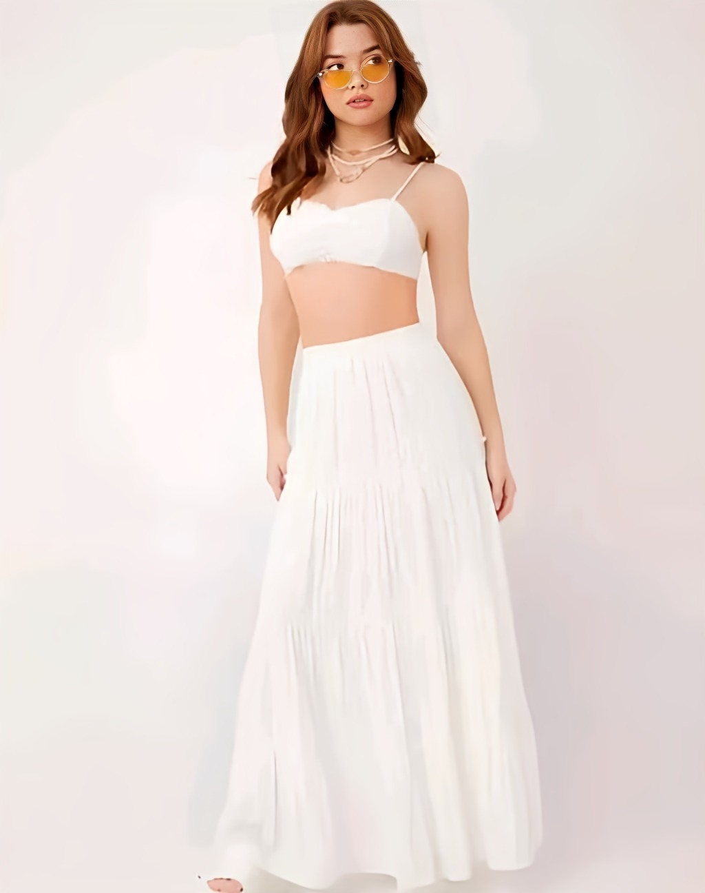 Attractive Skirt - White, 24, Free