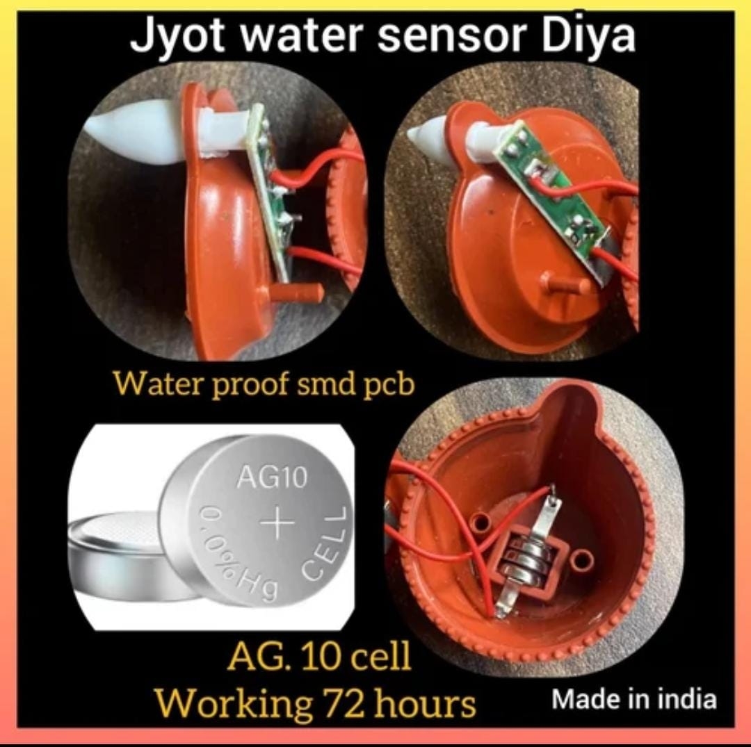 Water Sensor Jyot Diya Set Of 12 Pcs