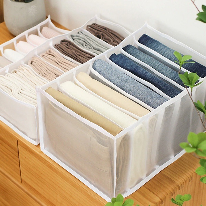 7 Compartment Transparent Clothes Storage Organiser - 0.100