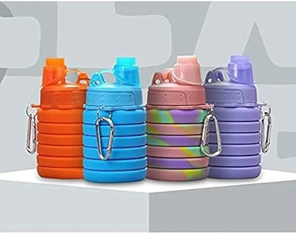 Silicone Folding Collapsible Water Bottle