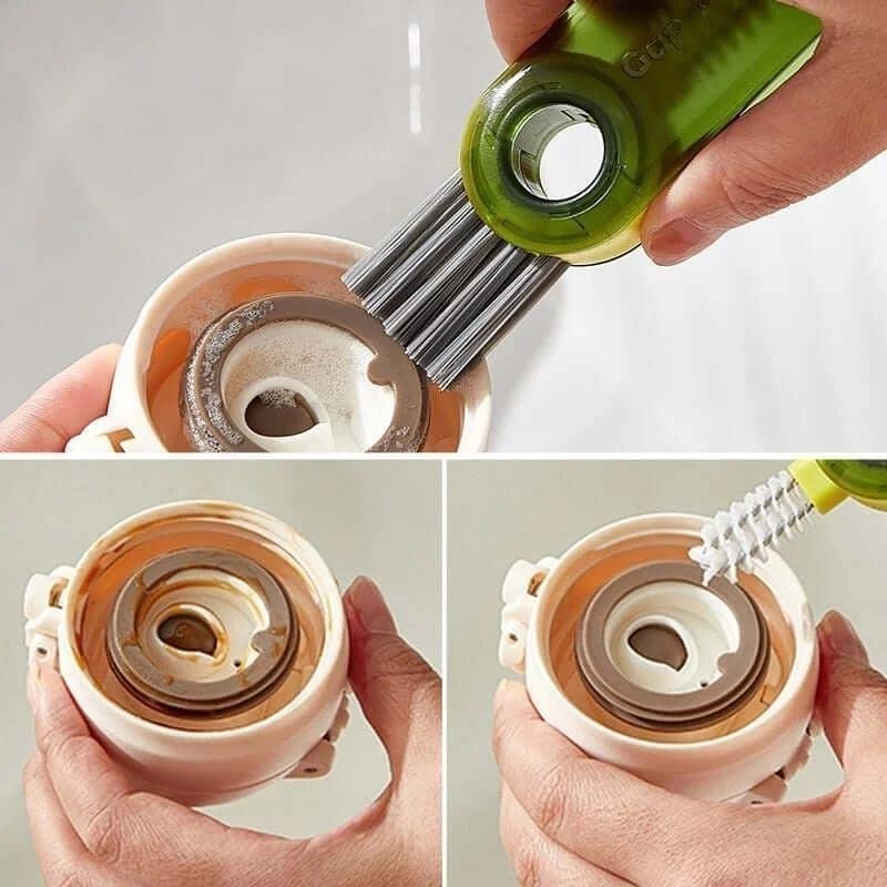 3 IN 1 3 in 1 Multifunctional Cleaning Brush,3 in 1 Tiny Bottle Cup Lid Detail Brush Straw Cleaner Tools Multi-Functional Crevice Cleaning Brush,Multifunctional Cleaning Brush