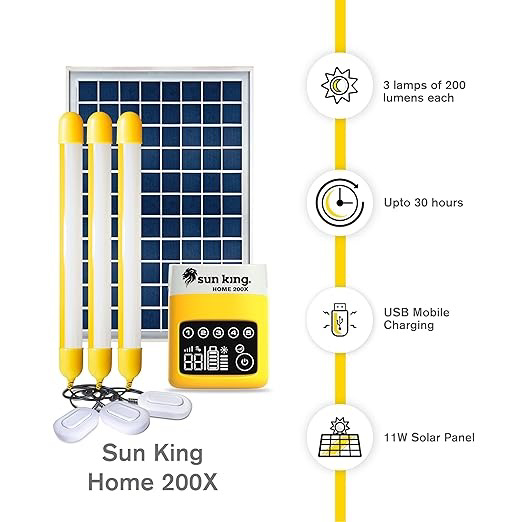 SUN KING - Home 200X | Solar Home System with Modern Solar Lighting