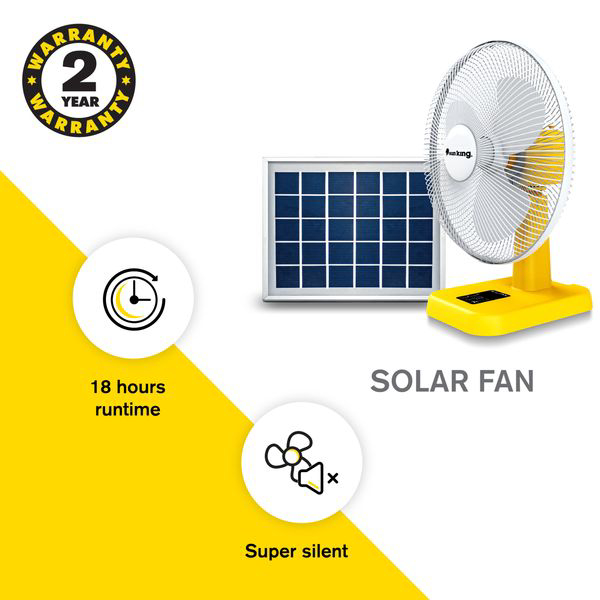 SUN KING - Solar Powered Table Fan 