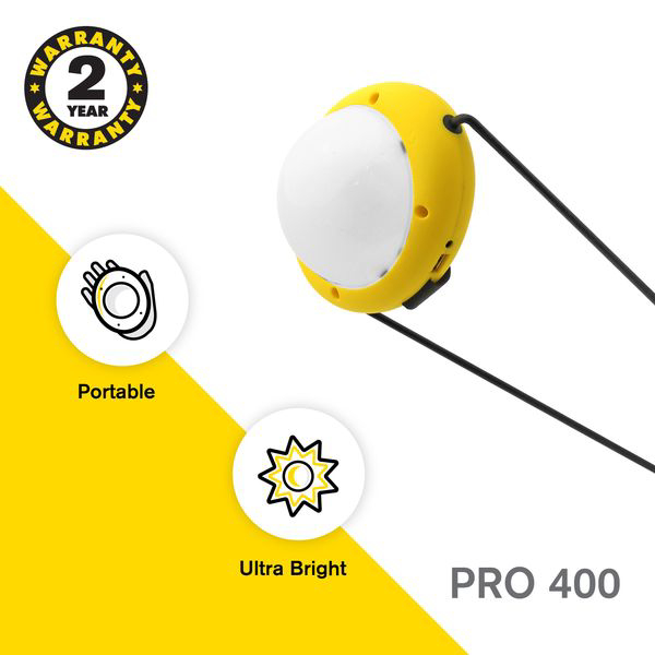 SUN KING - Pro 400 | Super Bright Emergency Solar Light with USB Mobile Charging