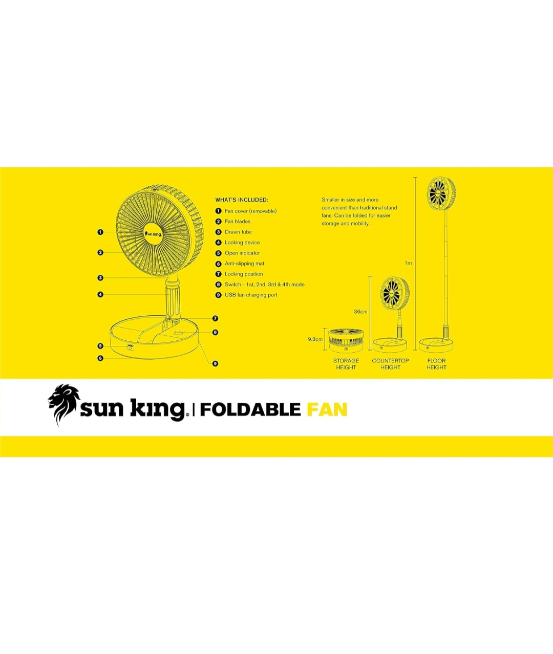 SUNKING FOLDABLE FAN