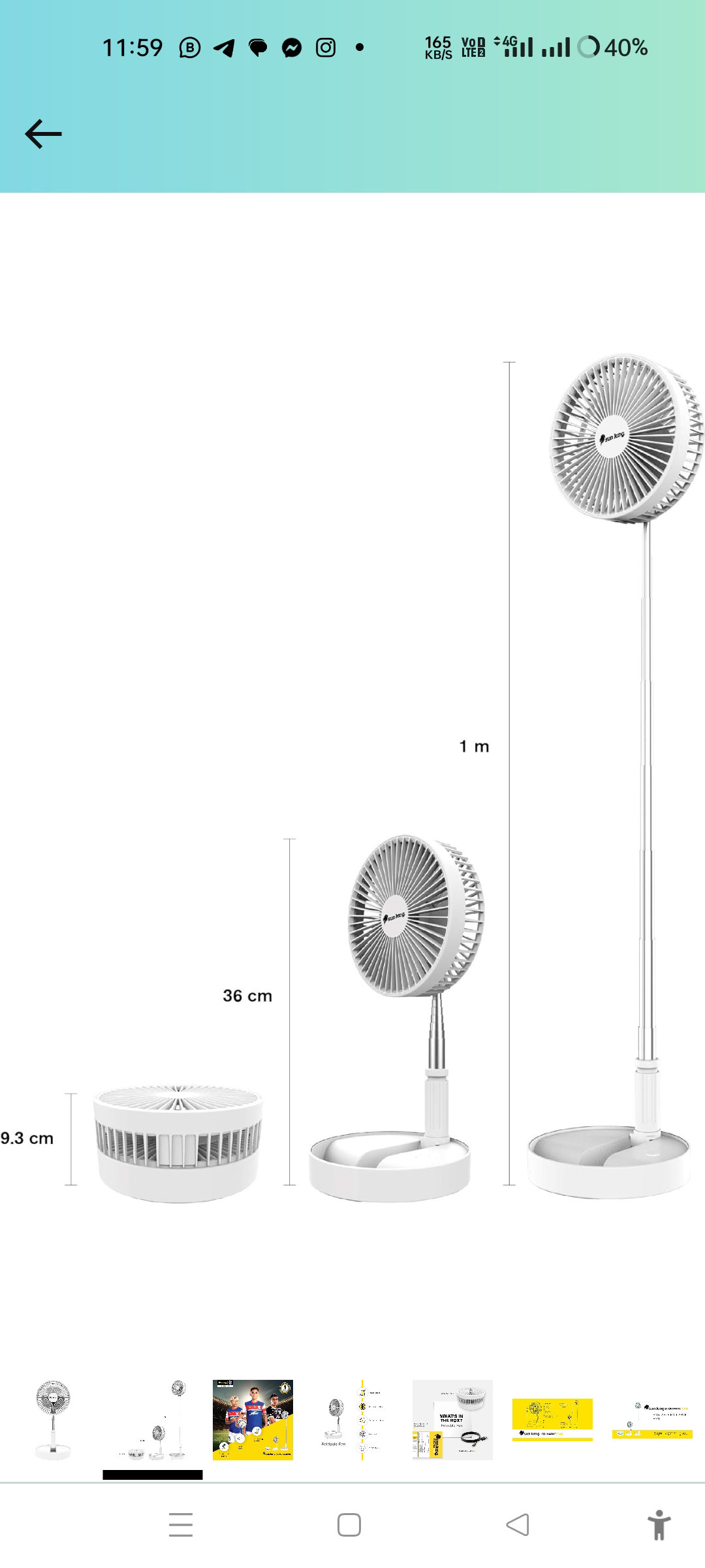 SUNKING FOLDABLE FAN