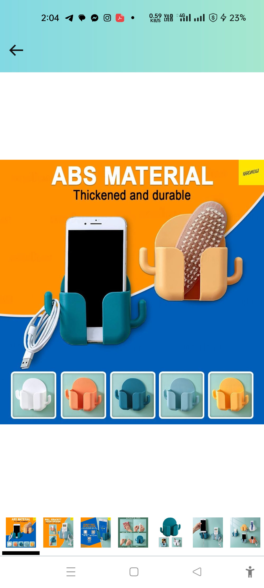 2 HOOK MOBILE PHONE HOLDER , ABS MATERIAL