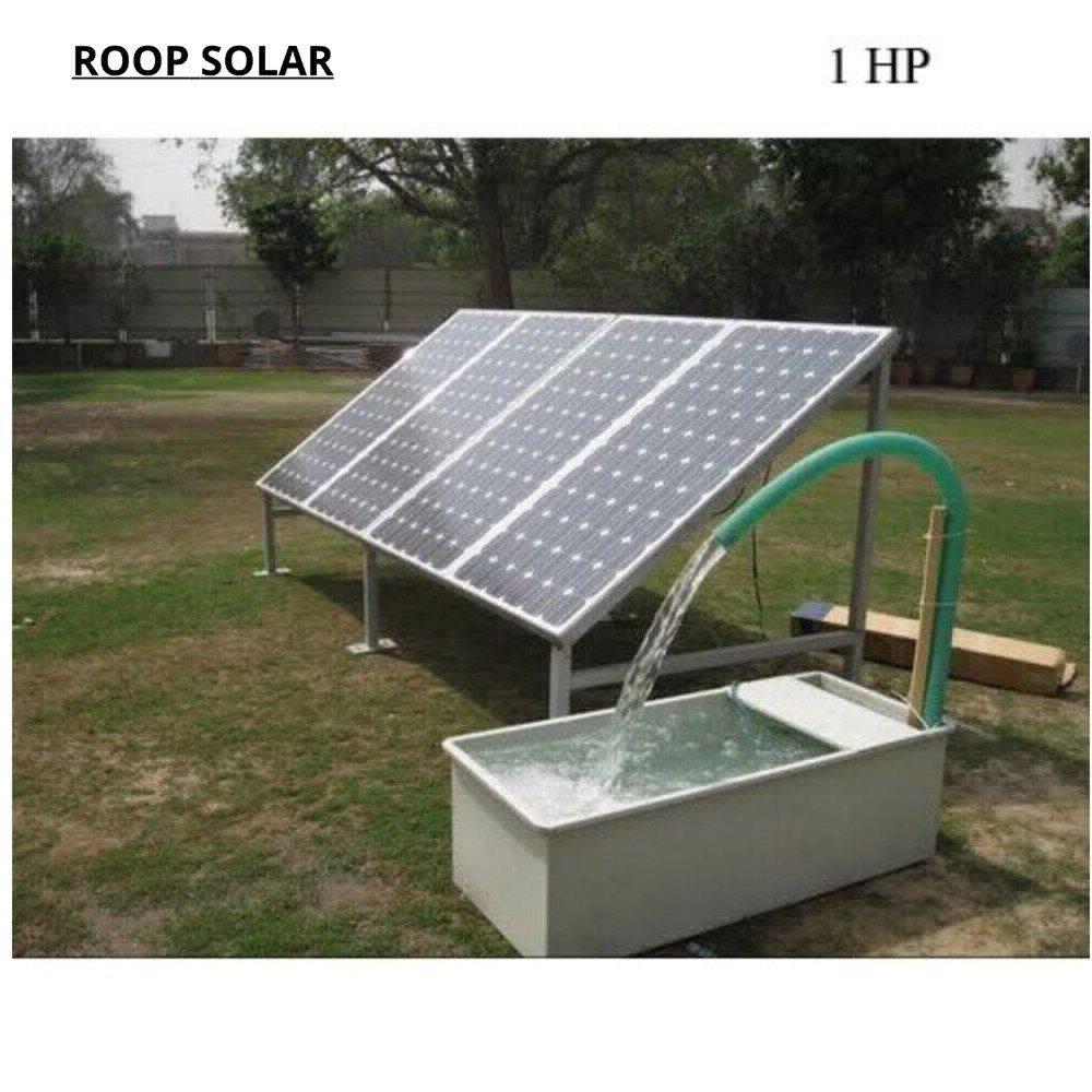 SOLAR BOREWELL SUBMERSIBLE 1.2 KW PANEL , HYBRID DIGITAL CONTROLLER , RUNS IN BOTH AC & DC , 1 HP