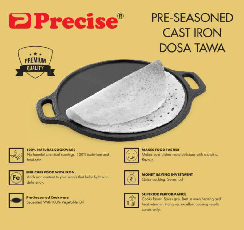 DOSA TAWA CAST IRON - DOUBLE HANDLE