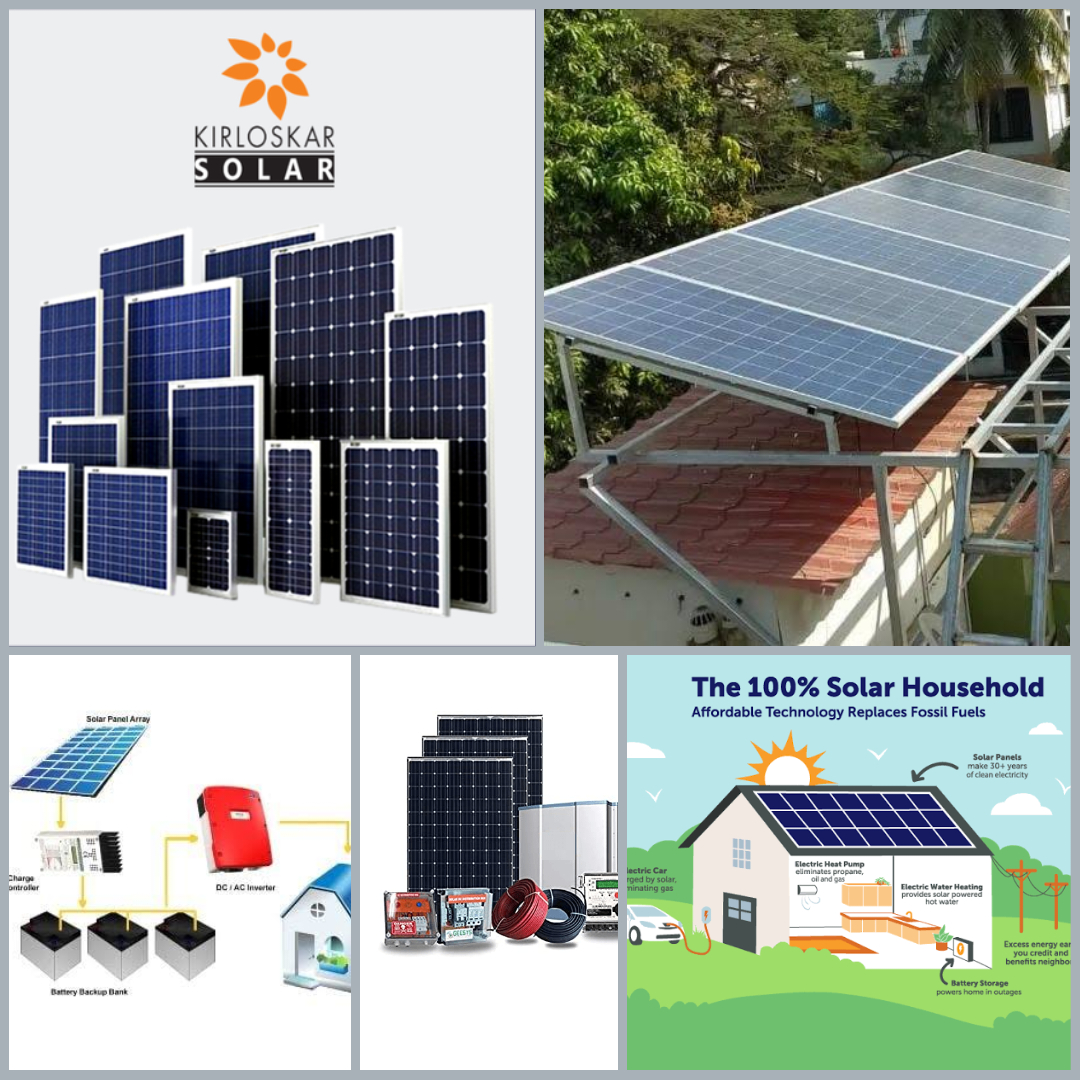 Kirloskar, Diy, Luminous And Microtek  Solar On Grid 1 Kw , Subsidy Available , Book Now and Get a Sunking Pedestal Fan Worth Rupees 8000 Free , Latest Technology For High Yield , 28 Years Warranty 