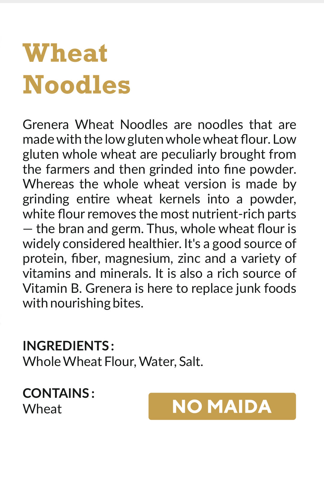 WHEAT NOODLES - MORINGA