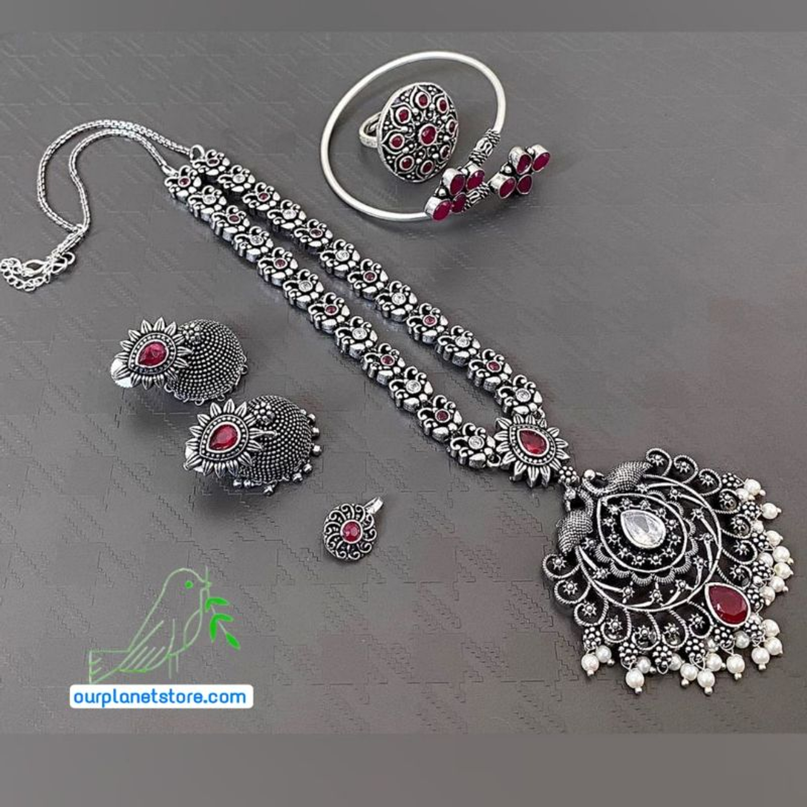 Necklace Set ( Multi Colour) New design - #f44336