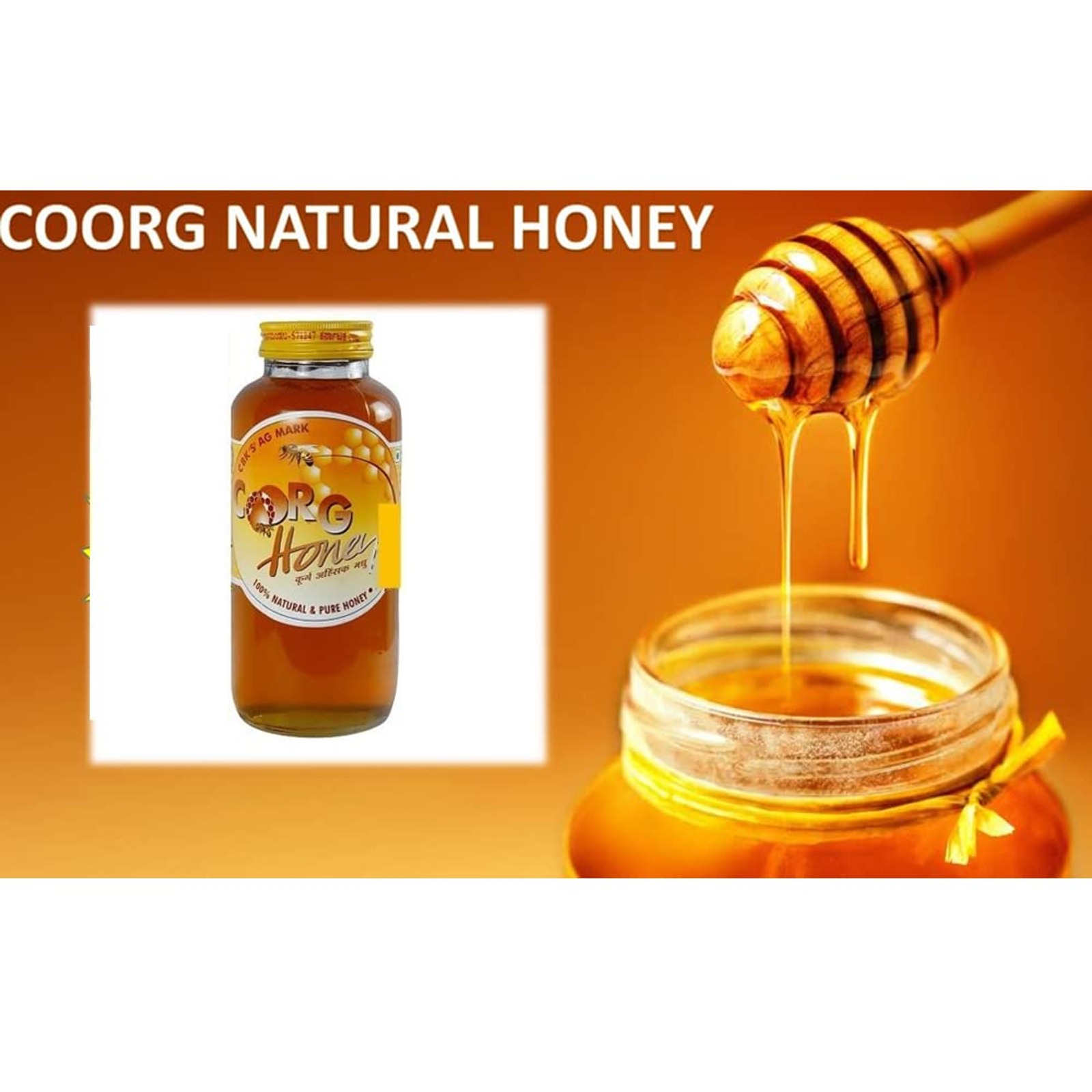 Pure Bee Honey (1KG) Procured from Coorg Co-Operative Society Farm.