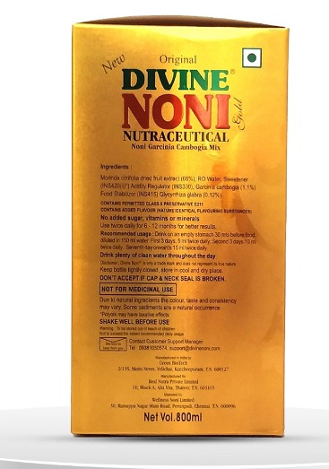 Divine noni Fruit Juice concentrate  - 800ml