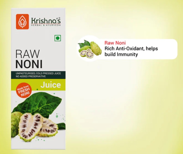 Krishna Raw Noni Juice | Morinda citrifolia - 1000ml