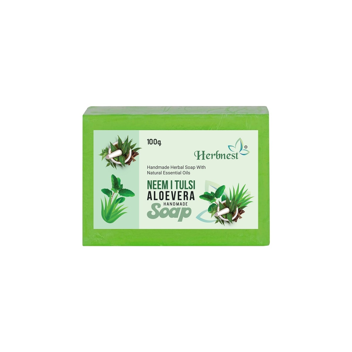 Neem, Tulsi, Aloevera Handmade Soap